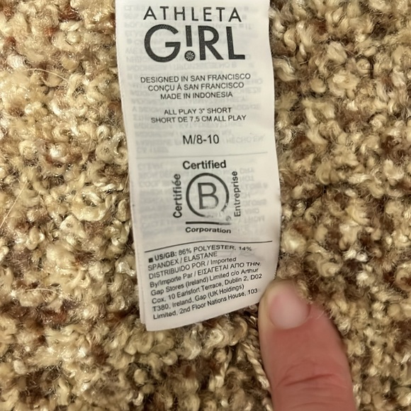 2 pairs (grey and black) size medium (8-10) athleta girl shorts. - Picture 10 of 11